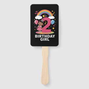 Leque Menina de Dois Anos de Idade Festa de Aniversário 