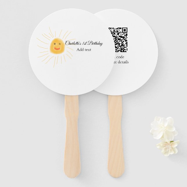 Leque Meninos fofinhos simples e bonitos Adicionar anive (Frente e Verso)