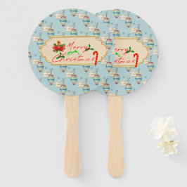 Leque Merry Christmas Hand Fan – Festive Holiday Design