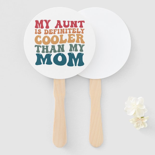 Leque Minha tia é definitivamente mais legal que minha m (Frente e Verso)