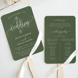 Leque Mínimo de Sage Green - Fazemos programa de casamen