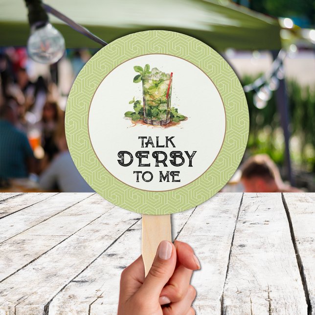 Leque Mint Julep Derby (Mint Julep Derby Hand Fans)