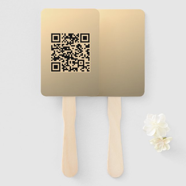 Leque Modelo de código QR editável instantaneamente | Fa (Frente e Verso)