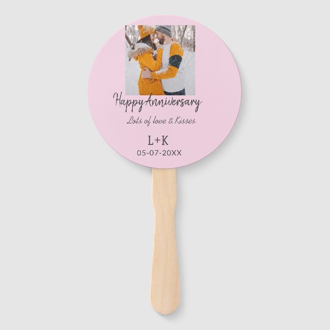 Leque Moderno Boho feliz aniversário adicione nome data  (Frente)