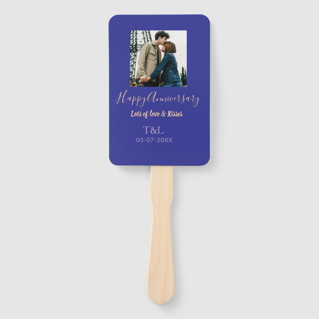 Leque Moderno Boho feliz aniversário adicione nome laran (Frente)