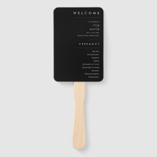 Leque Moderno Minimalista Programa Casamento Negro