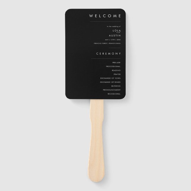 Leque Moderno Minimalista | Programa Casamento Negro (Frente)