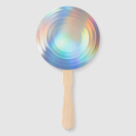 Leque Moderno Pastel Rainbow Mermaid Unicorn Holographic