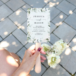 Leque Molereca de Aquarela com Ventilador Dourado de Mão