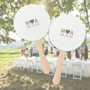 Leque Monograma de Casal de Casamento
