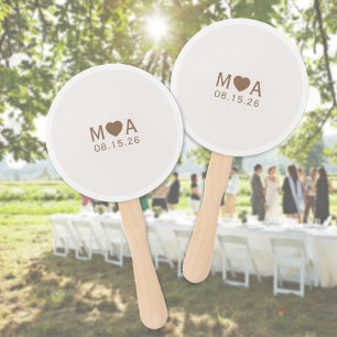 Leque Monograma de Casal de Casamento