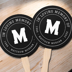 Leque Monograma Memorial Em Memória Carinhosa