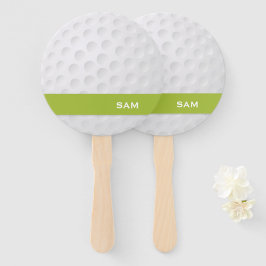 Leque Monograma. Textura moderna da bola de golfe.