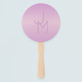 Leque Monograma único sobreposto | Cor de rosa macio da 