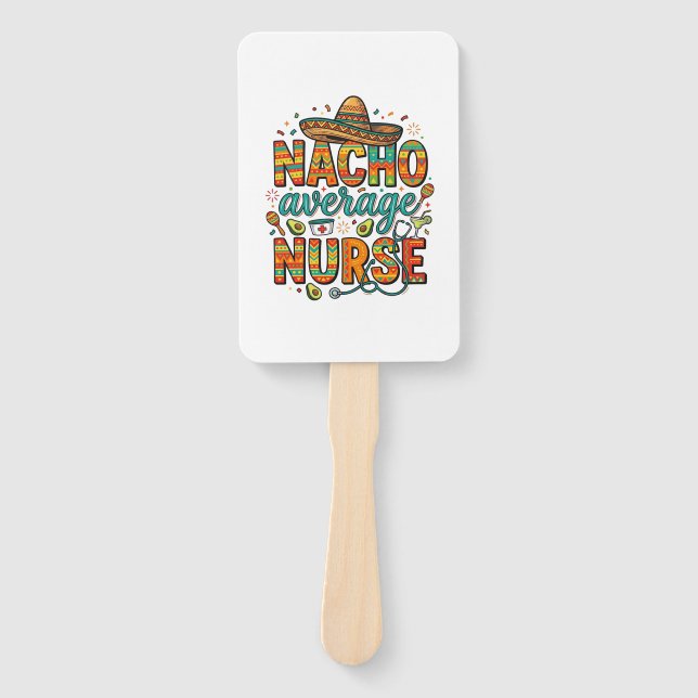 Leque Nacho Enfermeira Média Fiesta Vector Camisa Design (Frente)