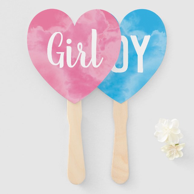 Leque Neném Sexo Revela Bomba Fumeira Menina Rosa Azul (Frente e Verso)