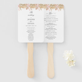 Leque Neutral Palm and Pampas Flower Decor Wedding