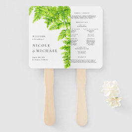 Leque Noiva Folhas de Samambaia Verde Chartreuse Florest