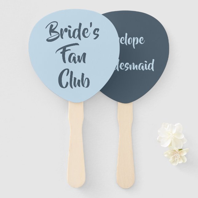 Leque Nome Bridesmaid do Clube de Ventiladores da Dusty  (Frente e Verso)
