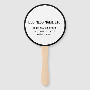 Leque Nome da empresa e slogan/outro texto Preto e bra