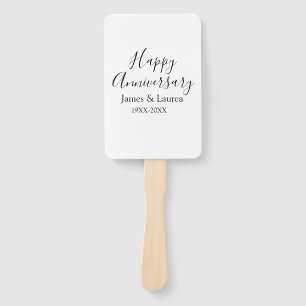 Leque Nome do casamento do aniversário feliz data ano si