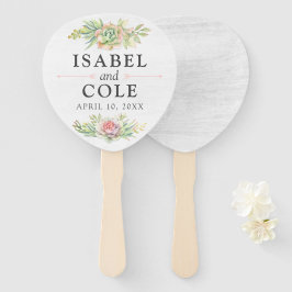 Leque Nomes de Suculentas em Aquarela Rústica e Data do 