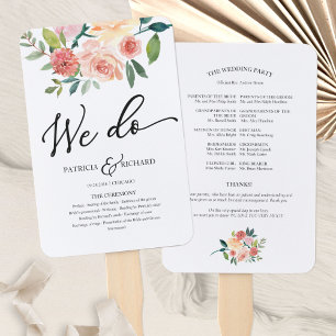 Leque Nós Fazemos Programa de Casamento Aquarela Floral