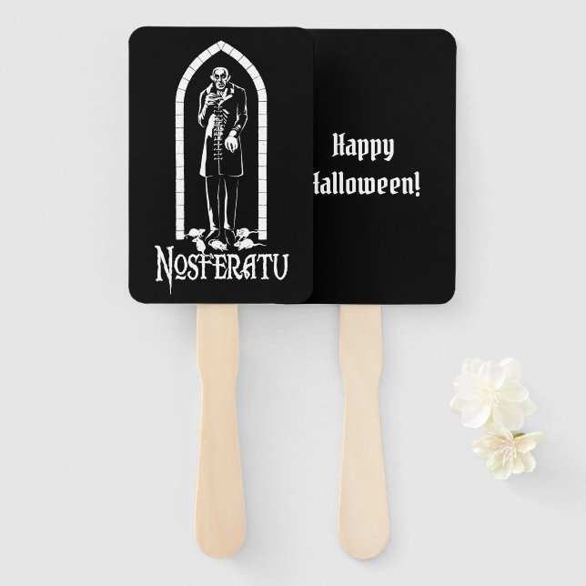 Leque Nosferatu Vampire Personalizável (Frente e Verso)