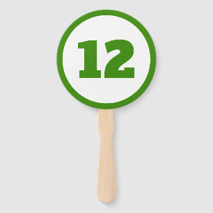 Leque número personalizado verde