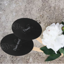 Leque Nunca Tive Festa de solteira Negra Gótica