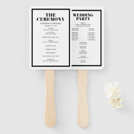 Leque O Sr. e a Sra. Modern Bold Wedding Program Fan