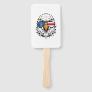 Leque Óculos de Sol Águia Patriótica Camisa Vector Vinta