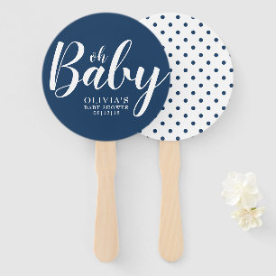 Leque Oh bebê - chá de fraldas das bolinhas dos azuis