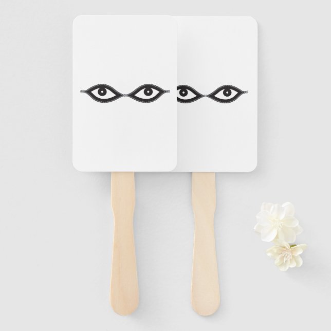 Leque Olhos de Zipper (Frente e Verso)