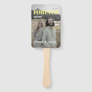 Leque one day away dinner couple magazine photo yellow w