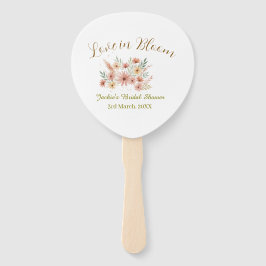 Leque Orange boho love in Bloom bridal shower name retro