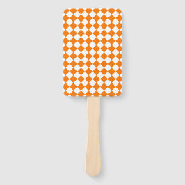 Leque Orange White Checker Diamond Pattern