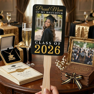 Leque Orgulhosa Mãe de Ouro Foto Sênior Filha