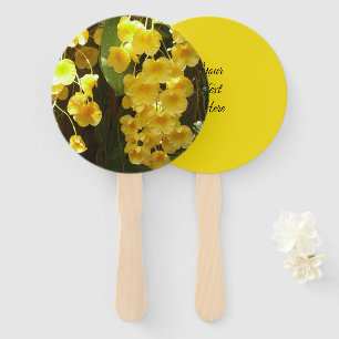 Leque Orquídeas Amarelas Penduradas Flores Tropicais