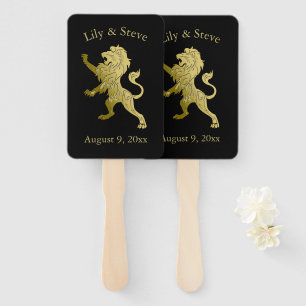 Leque Ouro Royal Lion em Black Personal Name