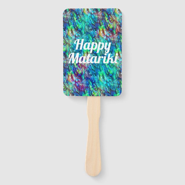 Leque Padrão 1 de shell Abalone Paua da Nova Zelândia (Frente)