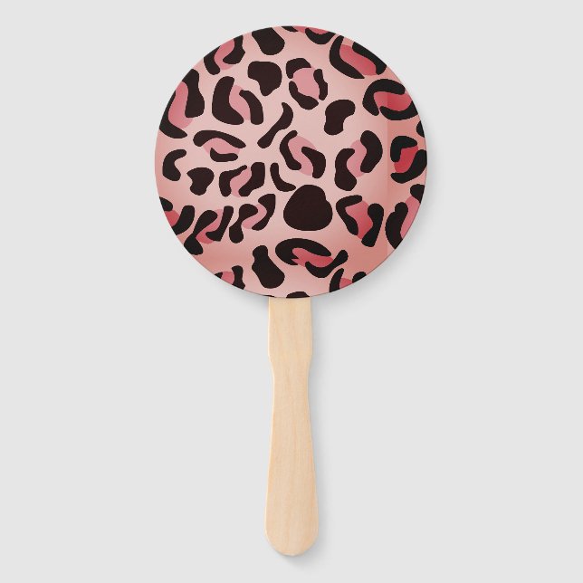 Leque Padrão Animal Moderno de Leopardo (Frente)