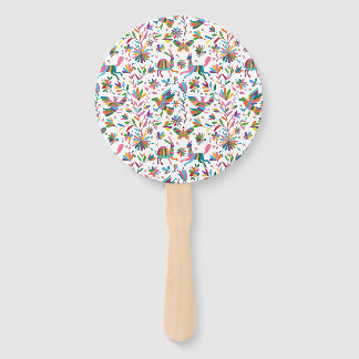 Leque Padrão Brilhante do estilo Otomi mexicano