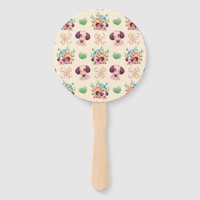 Leque Padrão de Cachorro Adorável (Frente)