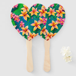 Leque Padrão de Flor Tropical do Havaí