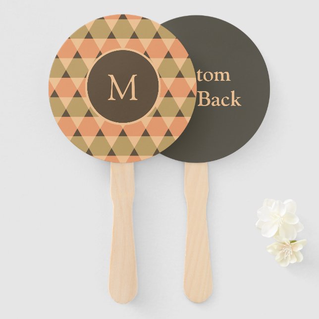 Leque Padrão de triângulos (Frente e Verso)