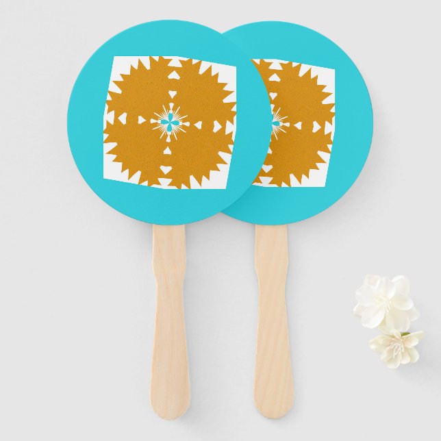 Leque Padrão Multicolorido das Vibes do Sudoeste (Frente e Verso)