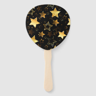 Leque Padrão sem costura com estrelas de Ouro