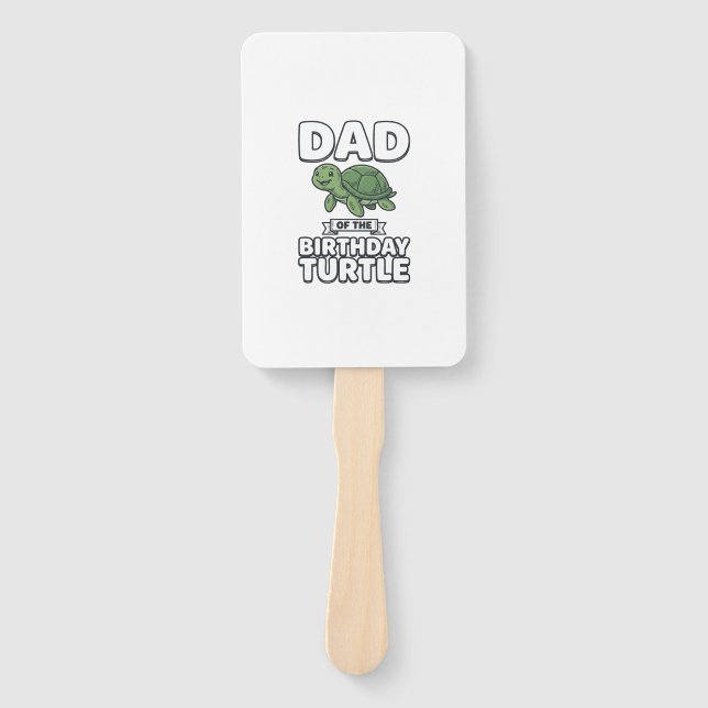 Leque Pai da Tartaruga de Aniversário Design de Pai de T (Frente)