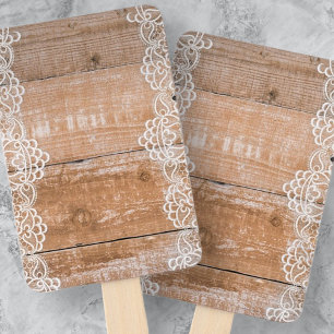 Leque Painel De Madeira Leve Com Lace Branco